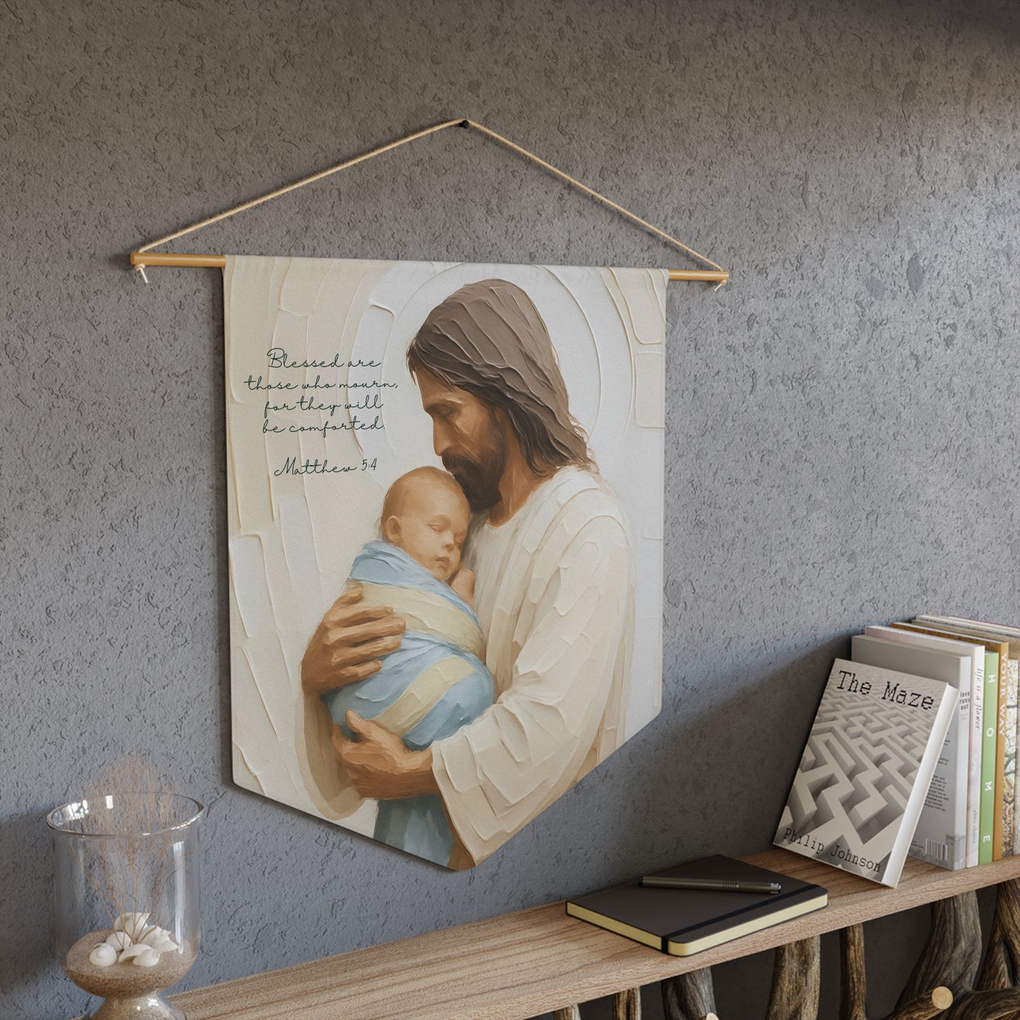Jesus Holding Baby Child Loss Art