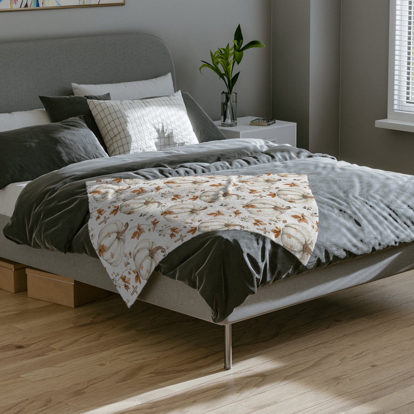 Faithful Harvest Velveteen Blanket