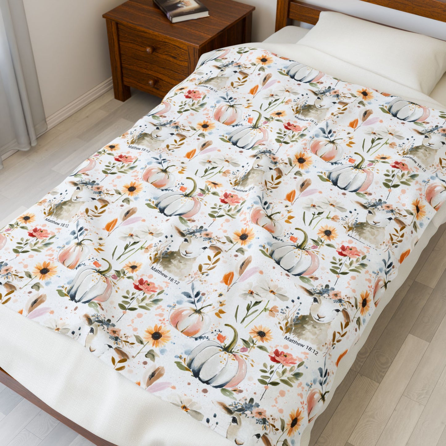 Matthew 18:12 He Left The 99 To Find Me Velveteen Plush Blanket