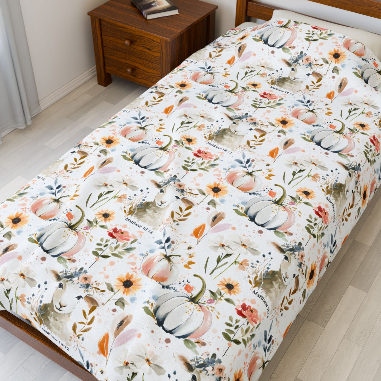 Matthew 18:12 He Left The 99 To Find Me Velveteen Plush Blanket
