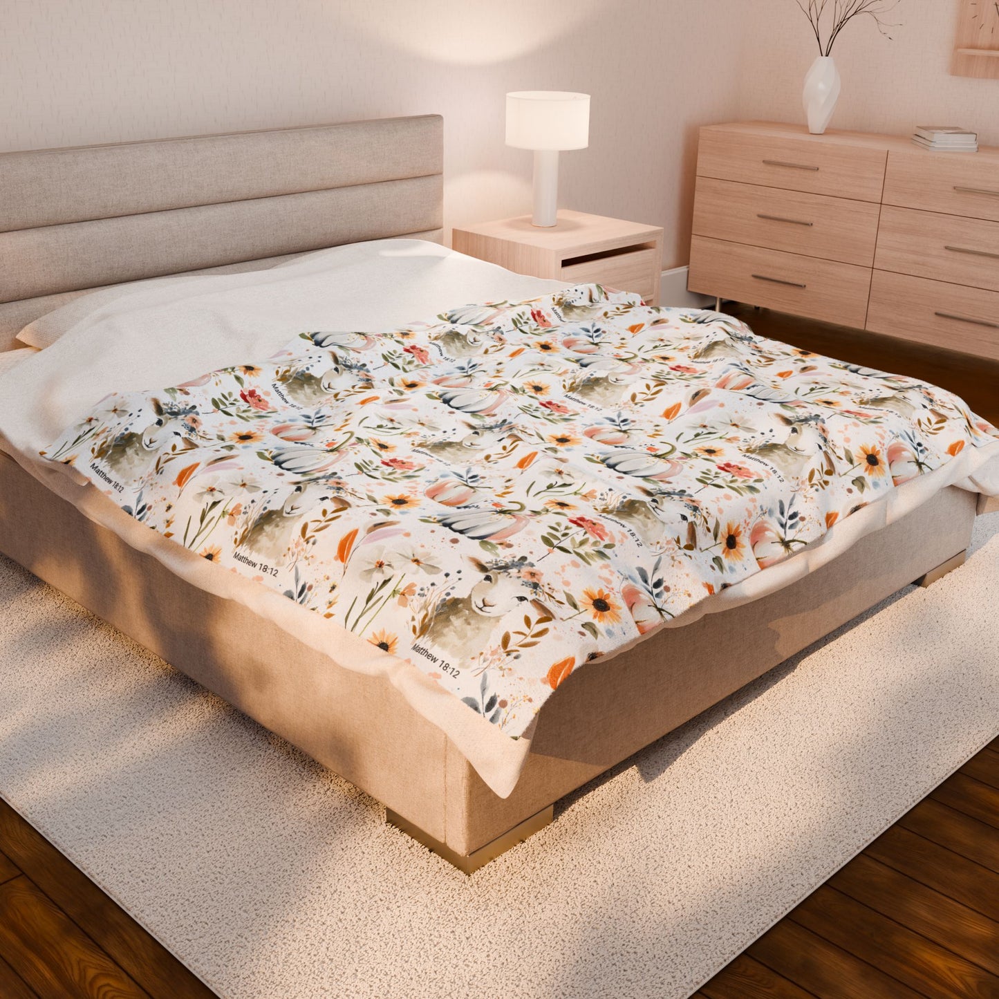 Matthew 18:12 He Left The 99 To Find Me Velveteen Plush Blanket
