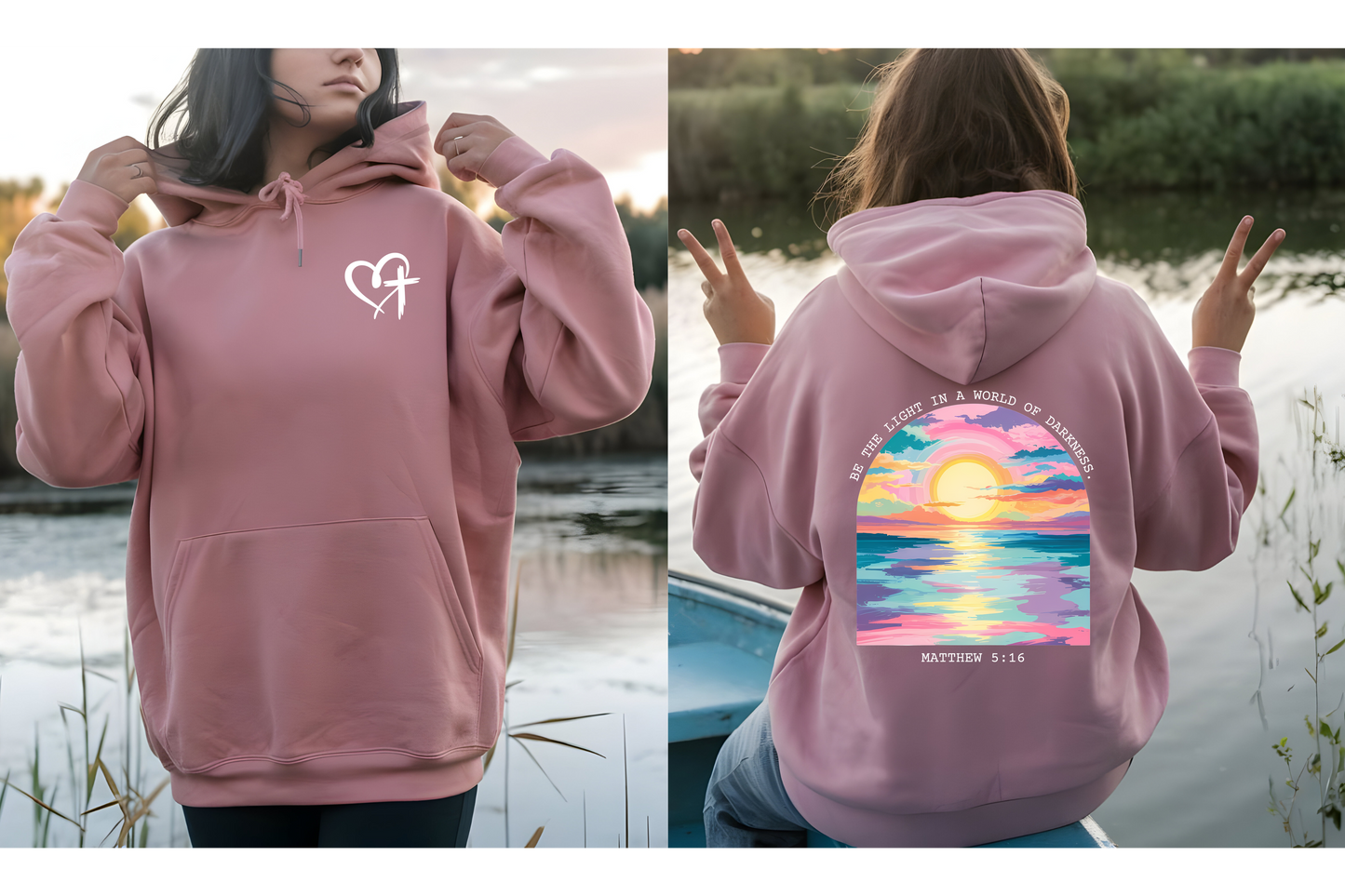 Matthew 5:16 - Be The Light Softstyle Hooded Sweatshirt