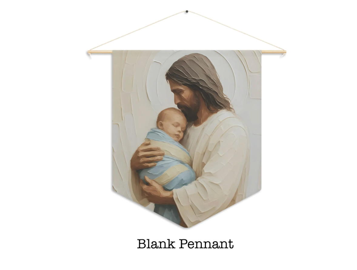 Jesus Holding Baby Child Loss Art