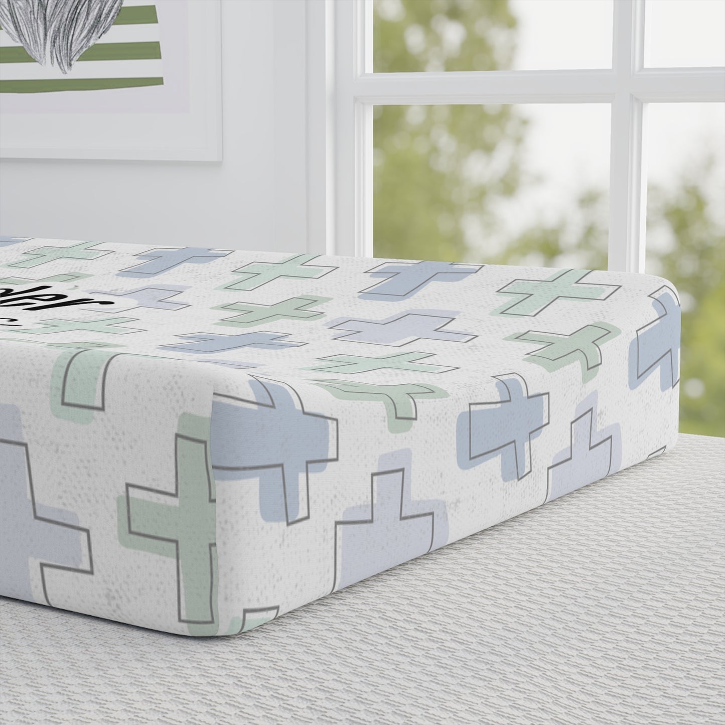 Personalized Rooted in Faith Changing Pad Cover