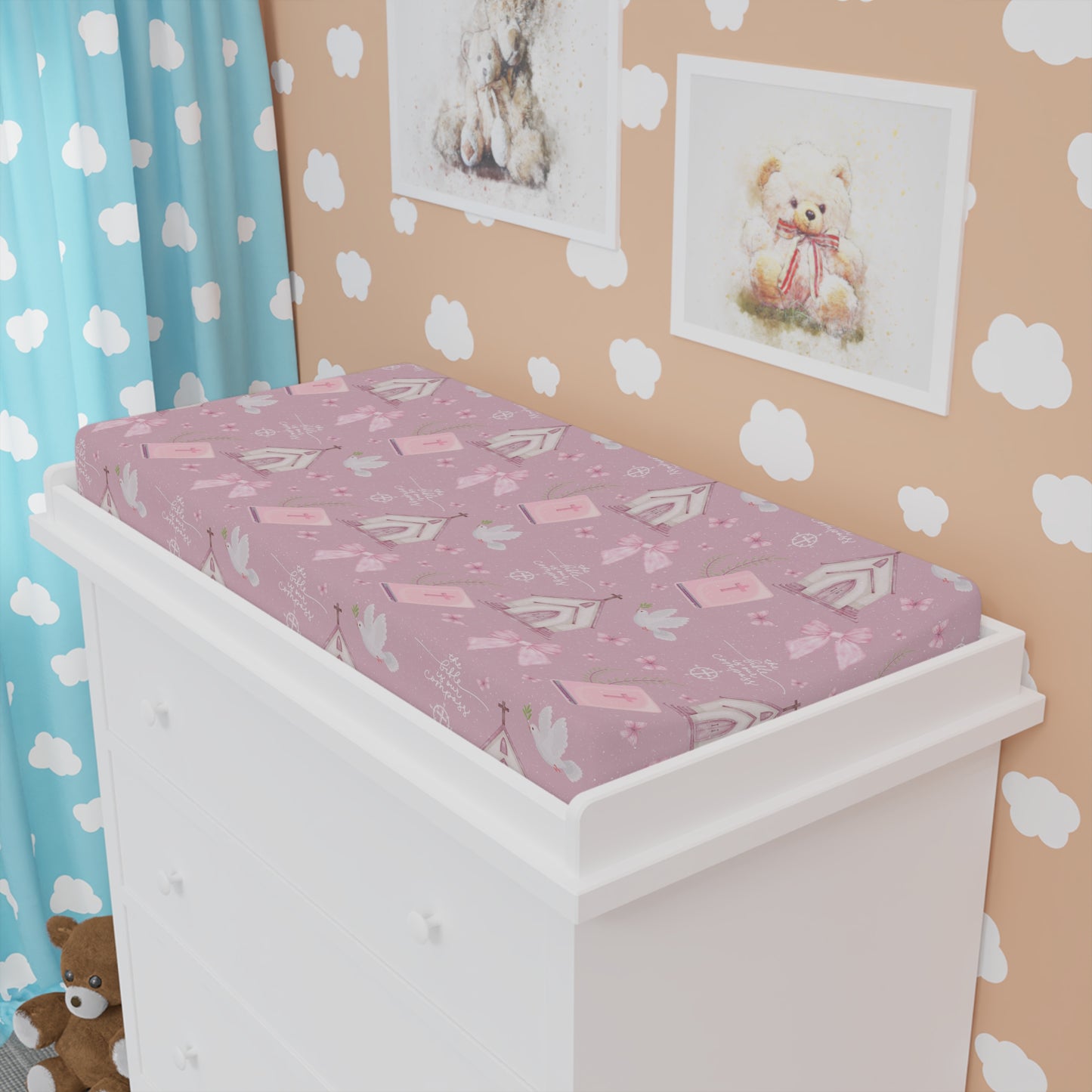 Psalm 119:105 - Bible is Our Compass Baby Changing Pad Cover