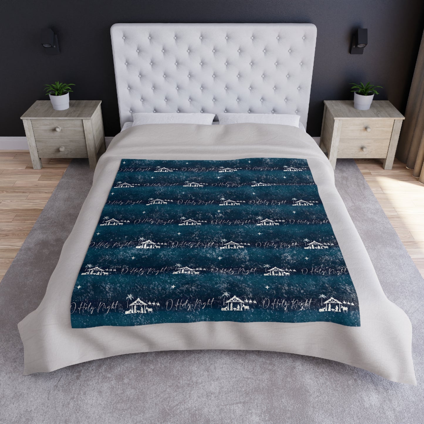 O Holy Night Crushed Velvet Blanket