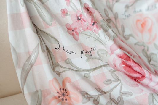 For This Child I Have Prayed Minky Blanket