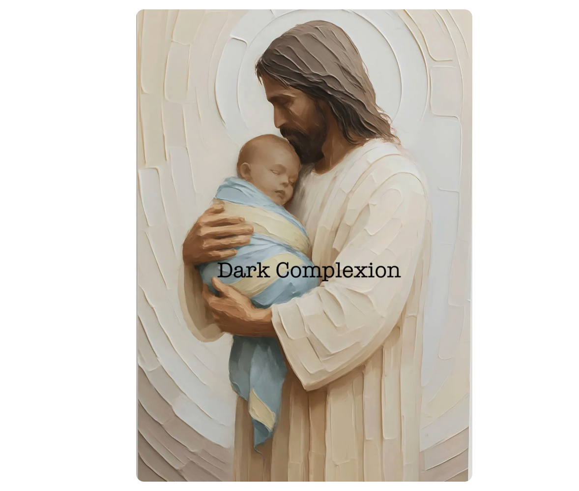 Jesus Holding Baby Child Loss Art