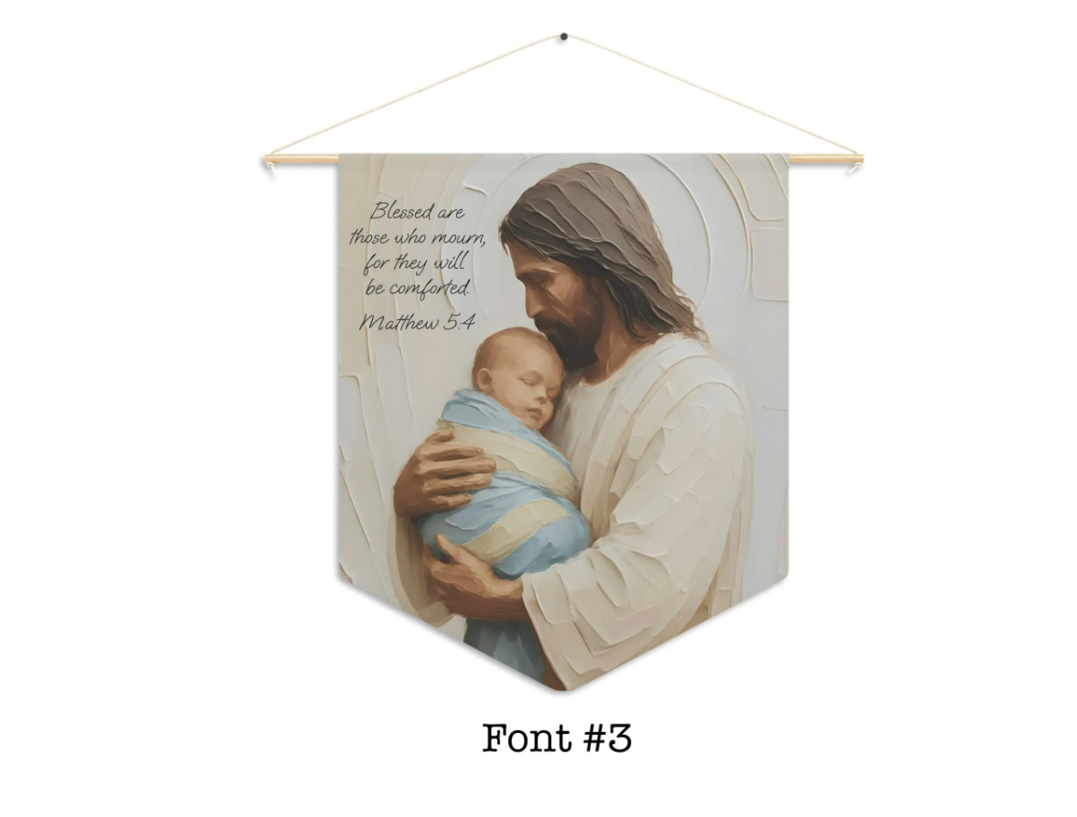 Jesus Holding Baby Child Loss Art