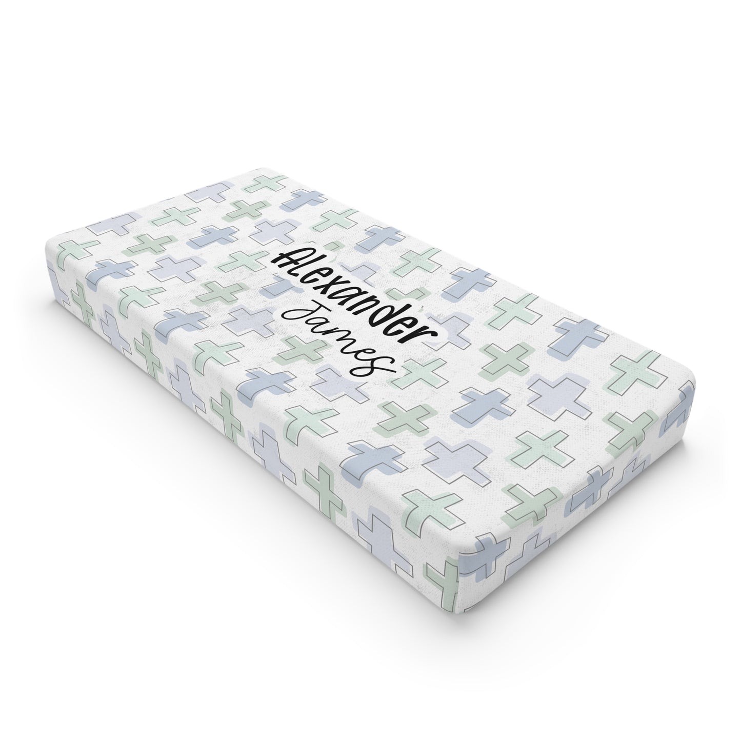 Personalized Rooted in Faith Changing Pad Cover