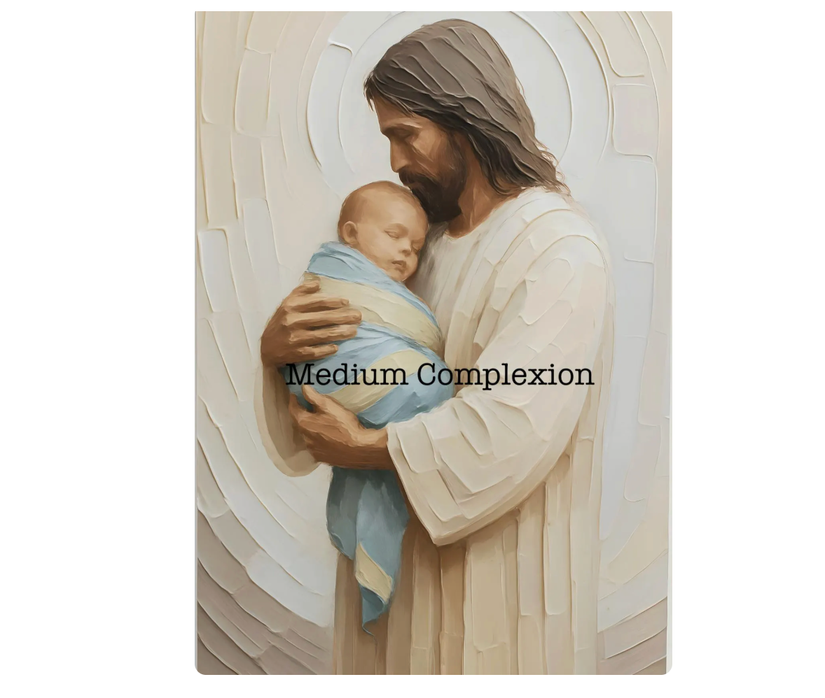 Jesus Holding Baby Child Loss Art