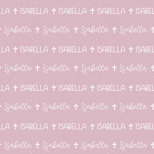 Personalized Pink Baby Name Swaddle Blanket