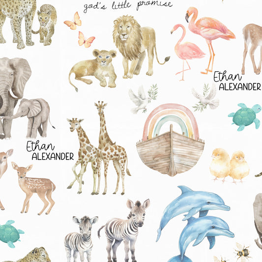 Personalized God's Little Promise Crib Sheet