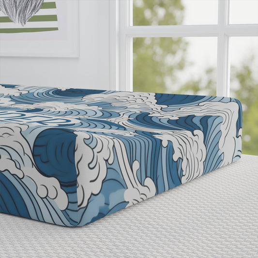 Personalized Through The Waters Changing Pad Cover