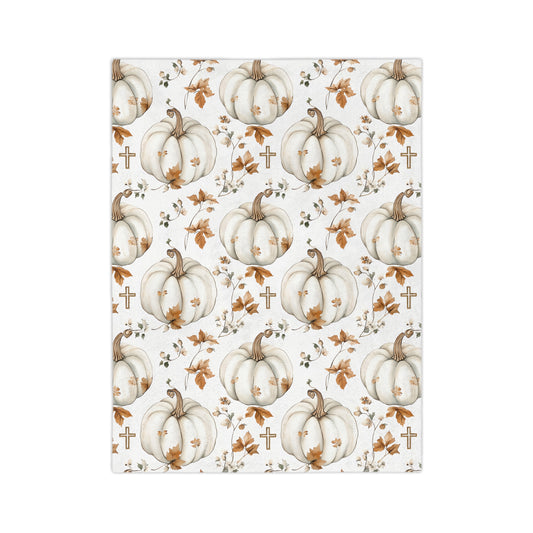 Faithful Harvest Velveteen Blanket
