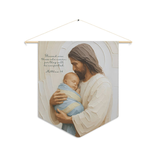 Jesus Holding Baby Child Loss Art