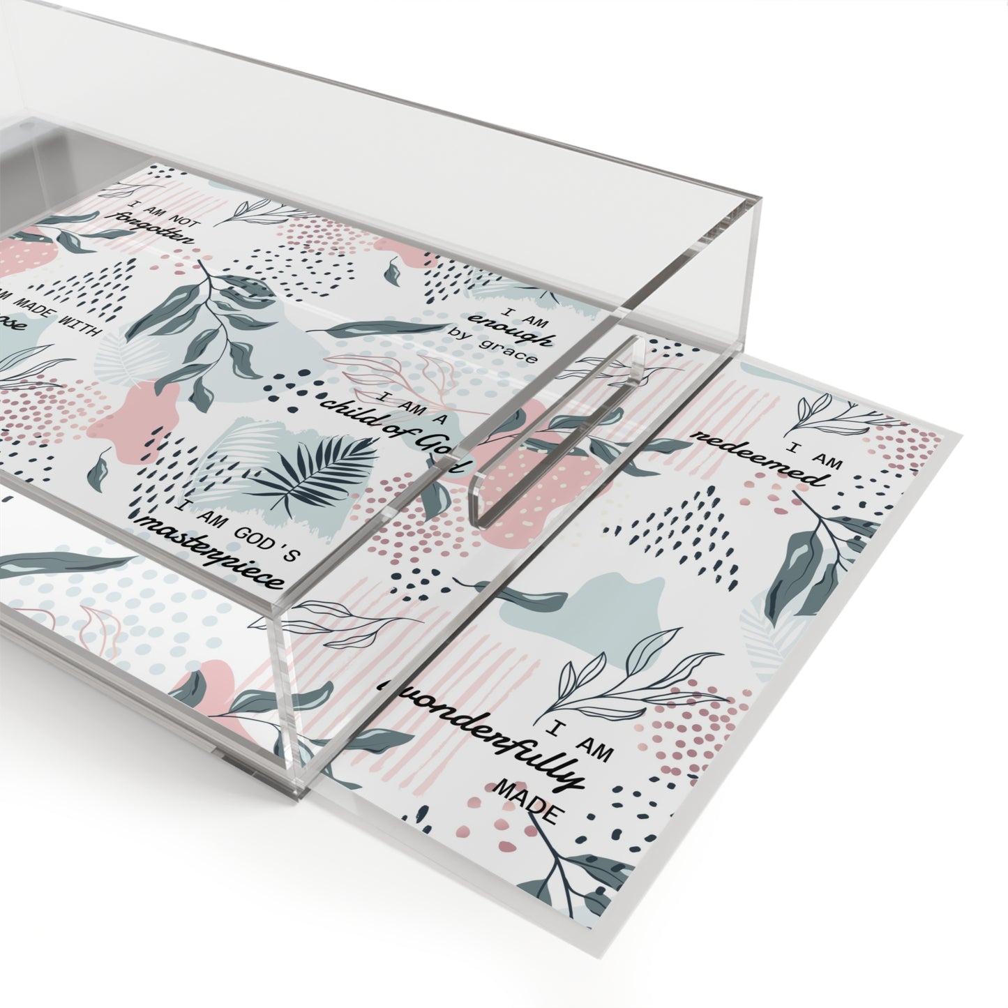 Interchangeable Insert Inspirational Acrylic Tray
