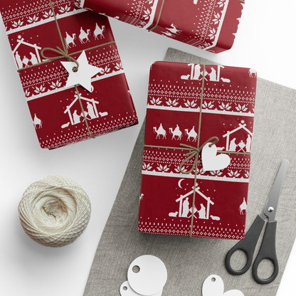 Christmas Nativity Gift Wrapping Paper