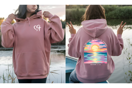 Matthew 5:16 - Be The Light Softstyle Hooded Sweatshirt