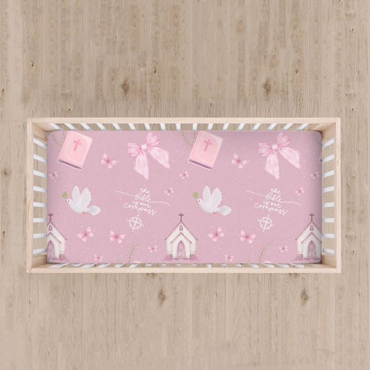 Bible is Our Compass Crib Sheet