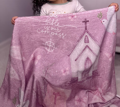 Bible is Our Compass Minky Blanket