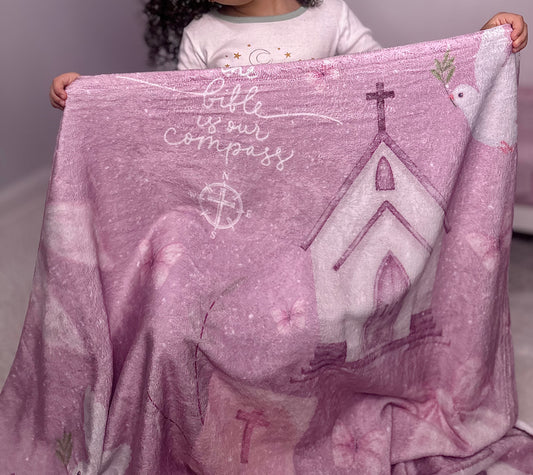 Bible is Our Compass Minky Blanket