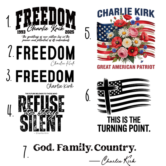Charlie Kirk Freedom - Support the Turning Point USA Mission