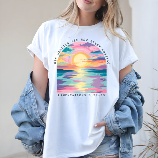 Lamentations 3:22-33 - His Mercies T-Shirt