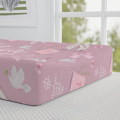 Personalized Bible is Our Compass Baby Changing Pad Cover