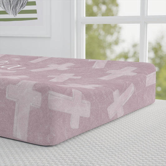 Personalized Covered in Grace Changing Pad Cover