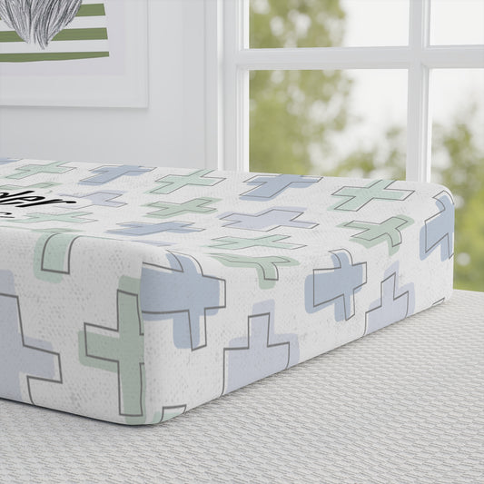 Personalized Rooted in Faith Changing Pad Cover