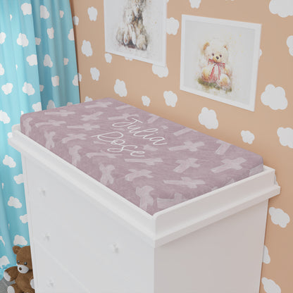 Personalized Covered in Grace Changing Pad Cover
