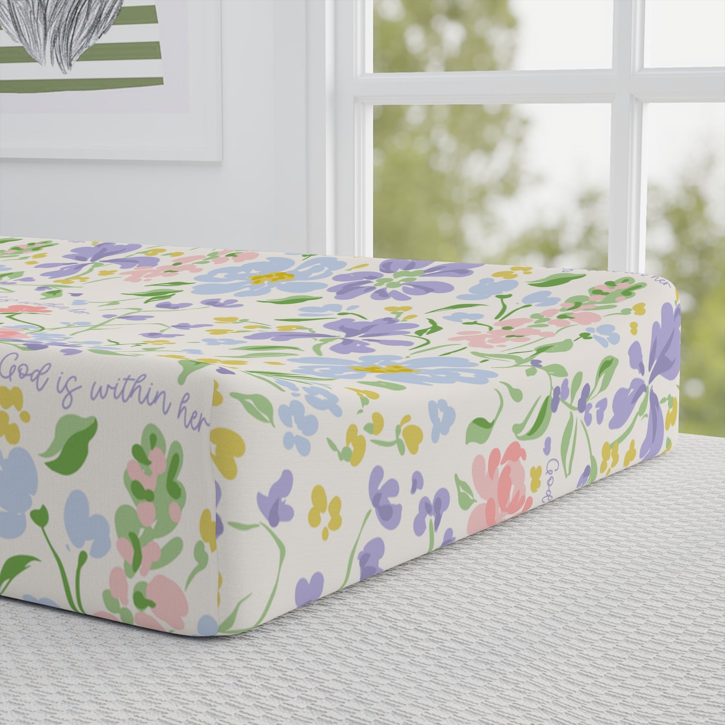 God is Within Her Changing Pad Cover