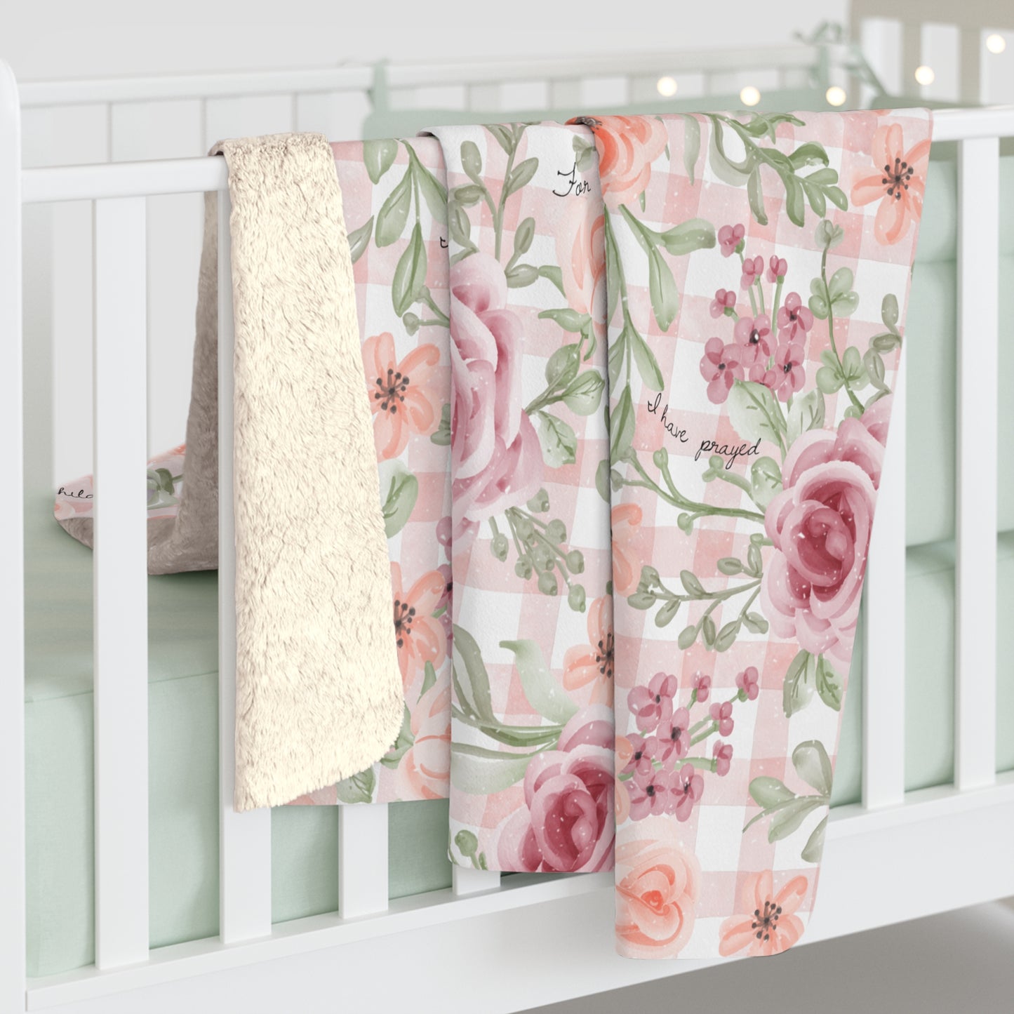 For This Child I Have Prayed Sherpa Blanket