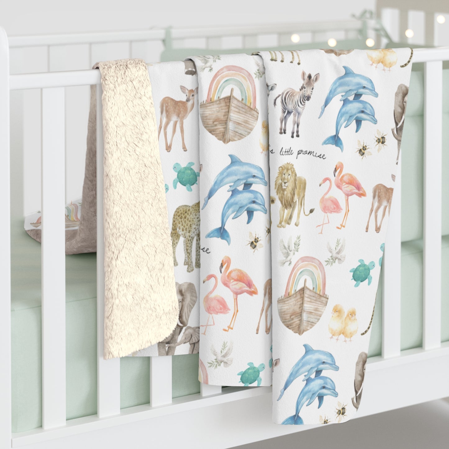 God's Little Promise Sherpa Blanket