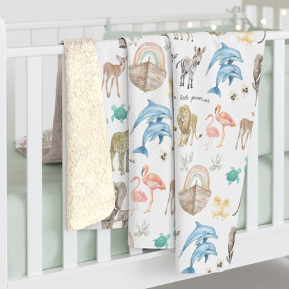 God's Little Promise Sherpa Blanket