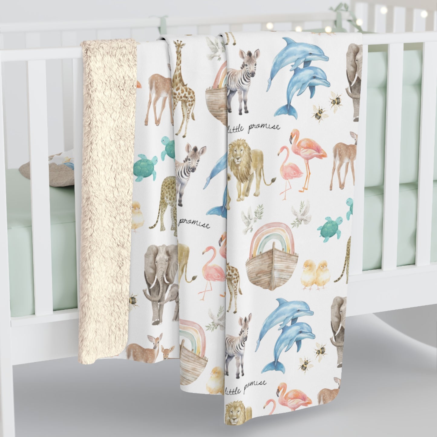 God's Little Promise Sherpa Blanket