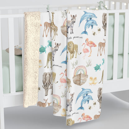 God's Little Promise Sherpa Blanket