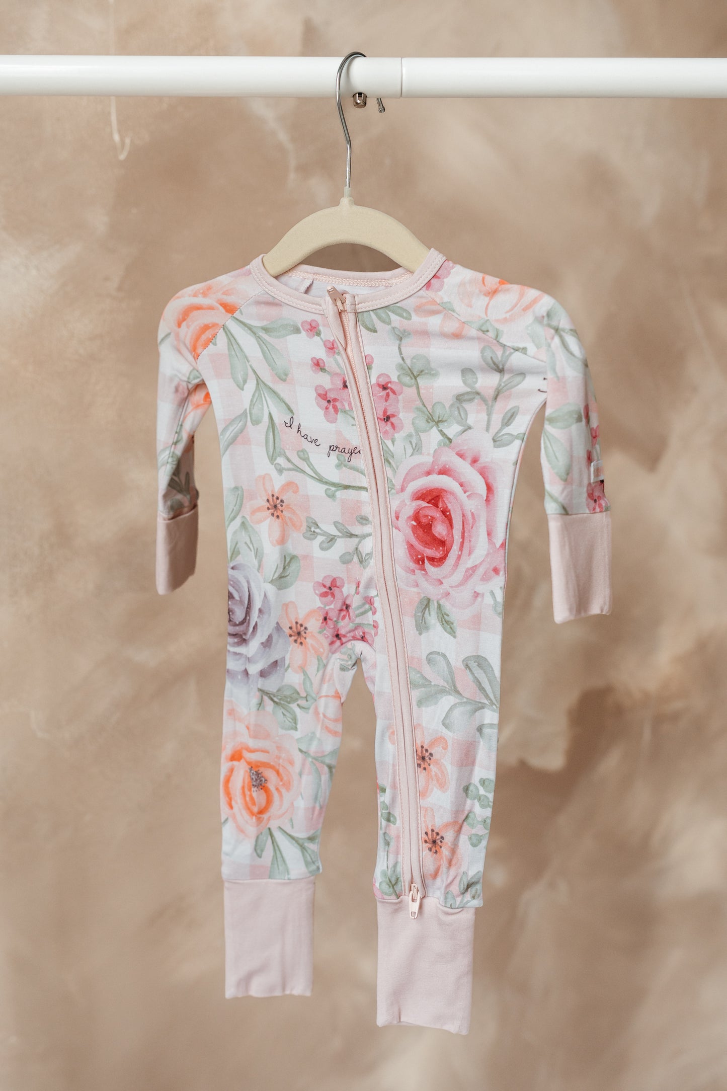 For This Child I Have Prayed Bamboo Footed Onesie Pajama