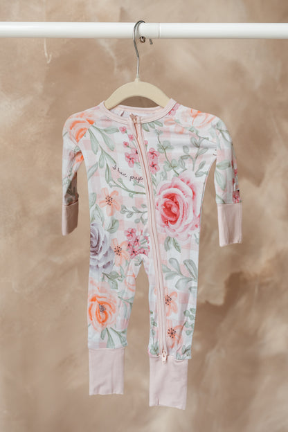 For This Child I Have Prayed Bamboo Footed Onesie Pajama