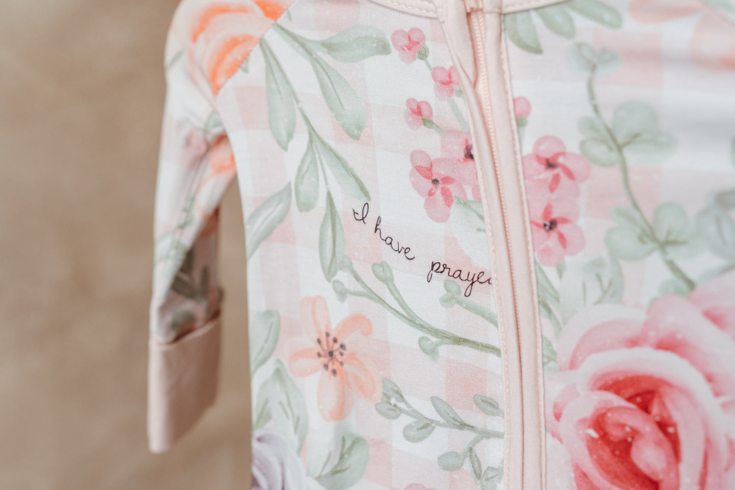 For This Child I Have Prayed Bamboo Footed Onesie Pajama