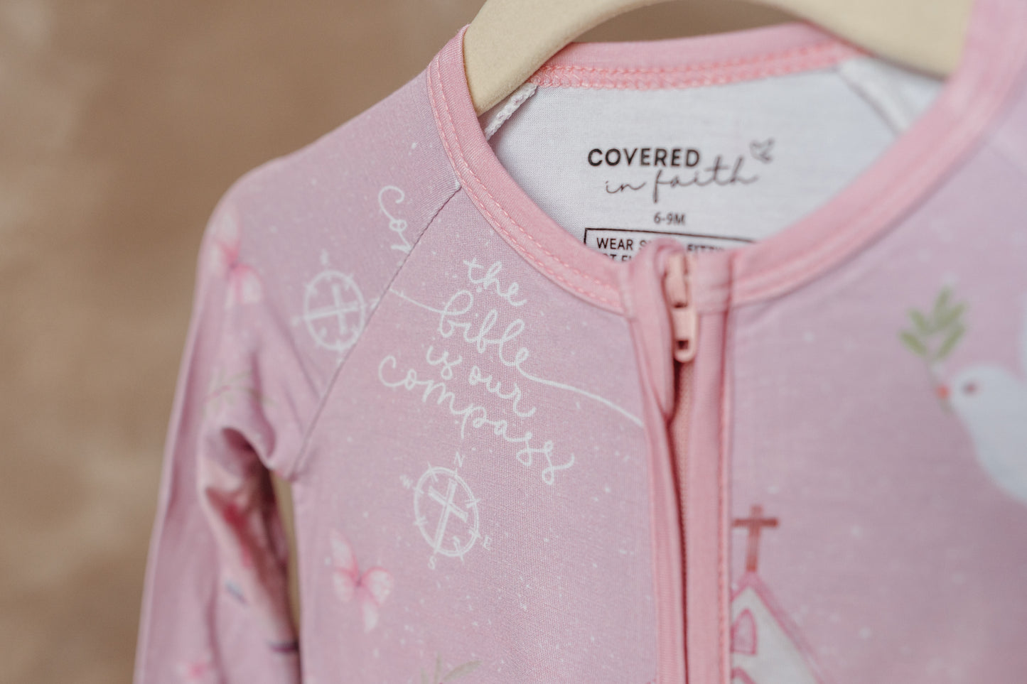 Bible is Our Compass Bamboo Footed Onesie Pajama