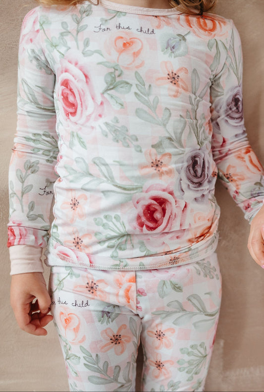 For This Child I Have Prayed Bamboo 2 Piece Pajama Set