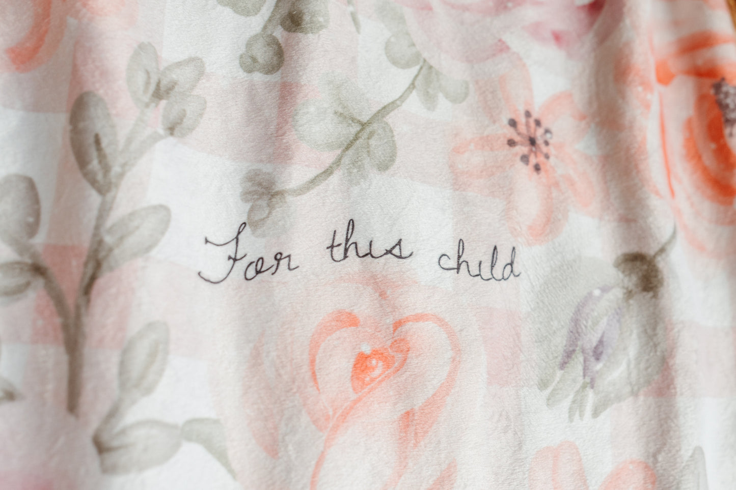 For This Child I Have Prayed Sherpa Blanket