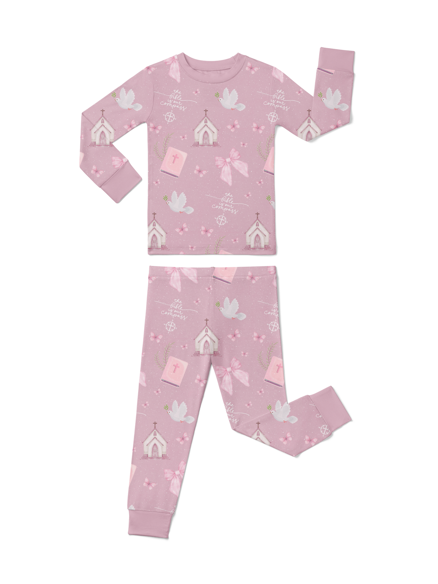 Bible is Our Compass Bamboo 2 Piece Pajama Set
