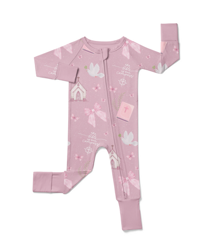 Bible is Our Compass Bamboo Footed Onesie Pajama