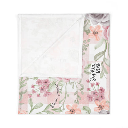 Personalized For This Child I Have Prayed Baby Swaddle Blanket