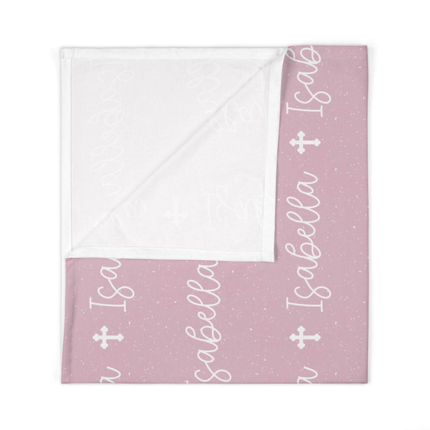 Personalized Pink Baby Name Swaddle Blanket