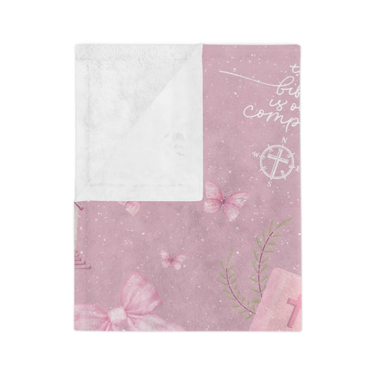 Bible is Our Compass Minky Blanket