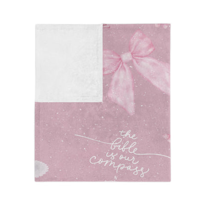 Bible is Our Compass Minky Blanket